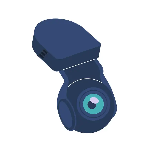 Κομψό Και Σύγχρονο Webcam Εύκαμπτο Ρυθμιζόμενο Στήριγμα Και Έναν Περίοπτο — Διανυσματικό Αρχείο