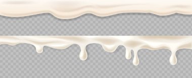 Gerçekçi Akıcı Krem Doku Grafik Tasarım, Gıda Paketi ve Reklam Malzemeleri İçin Mükemmel. Yüksek kalite Pürüzsüz, Parlak Buzlu, Cilalı, Şeffaf Arkaplanda Tatlı Şurup Damlaları
