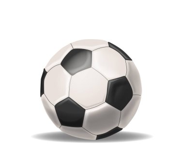 Yüksek kalitede izole edilmiş klasik siyah-beyaz futbol topu. Sporla İlgili Tasarımlar, Reklamlar ve Yayınlar için Gerçekçi 3d Vektör İllüstrasyonu Fitness, Atletizm ve Rekabet Sunar