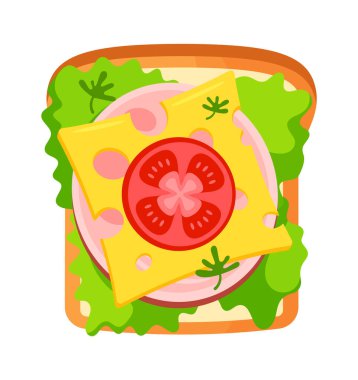 Çıtır ekmekli sandviç ve fast food.