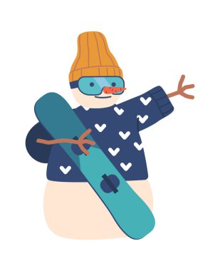 Komik kar kayakçısı. Hoş bir karakter.