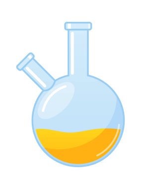 İki boyunlu yuvarlak şişe.