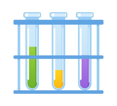 Laboratuvar kimyasal test tüpü rafı
