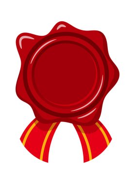 Kurdeleli kırmızı balmumu mühür