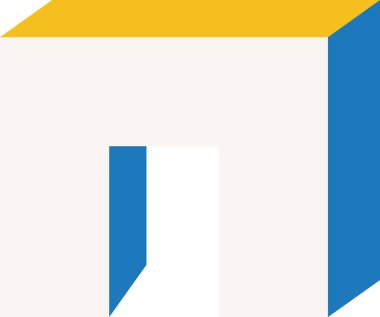 Soyut rahatlama geometrik Bauhaus arkaplanı