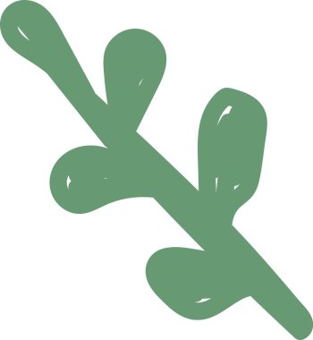 Yeşil bitki dalı çocuk deseni