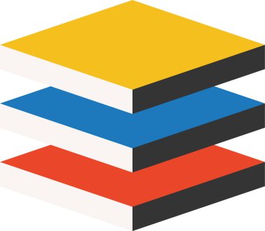 Soyut geometrik dinamik bauhaus şekilleri