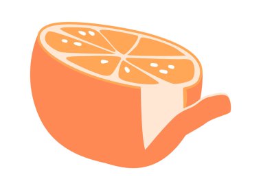 Soyulmuş portakal veya mandalina meyvesi