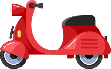 Retro klasik motosiklet şehir ulaşımı