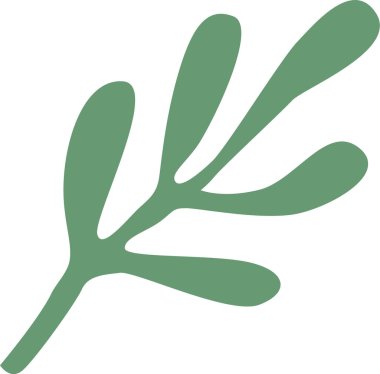 Yeşil yapraklar bitkisel element