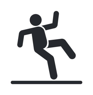 Düşen tehlike işareti.