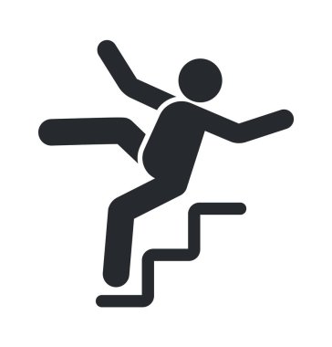 Dikkat, merdivenlerden düşüyor.