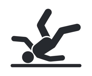 Düşen kişi silueti resim grafiği