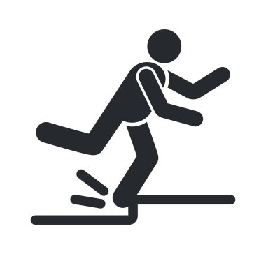 Tökezleyen basamak eşiği uyarı işareti