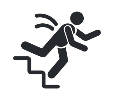 Kaygan merdiven uyarı işareti