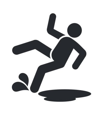 Su birikintisinde kayıp düşen kişi.