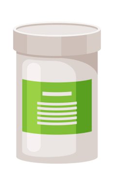 Plastik hap şişesi tıbbi kap.