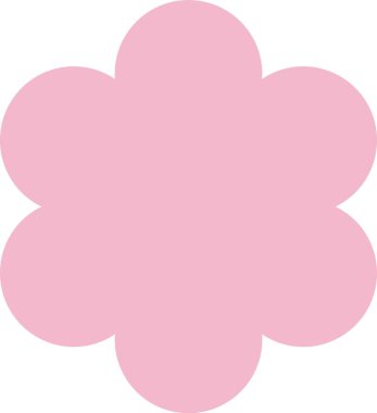 Pembe çiçek, basit şekil.