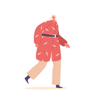 Mutlu Kadın Karakterleri. Genç bir kadın zarifçe yürür, zarafetle yürür, dünyayı amaç ve kararlılıkla dolaşırken zarafet ve özgüven saçar. Çizgi film İnsanları Vektör İllüstrasyonu