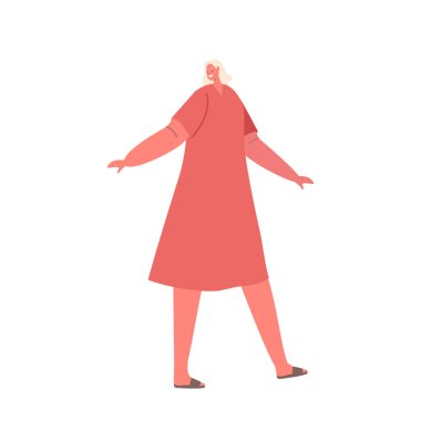 Gülümseyen neşeli bir kadın pozitiflik ve memnuniyet saçıyor. Gözleri mutlulukla parıldıyor, Bulaşıcı Enerjili Kadın Karakteri, Kırmızı Elbise Giyen Kız. Çizgi film İnsanları Vektör İllüstrasyonu