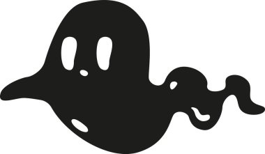 Komik hayalet siyah silueti