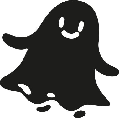 Şirin tek renkli hayalet görüntüsü.