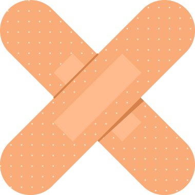 Bir çift tıbbi yapışkan yama.