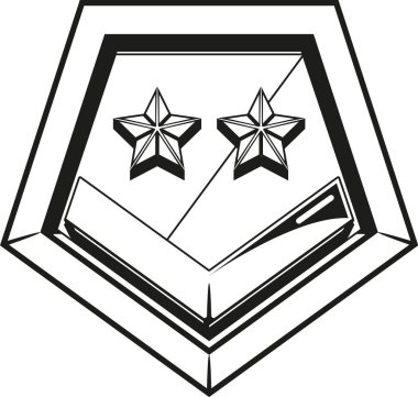 Siyah-beyaz askeri rütbe rozeti