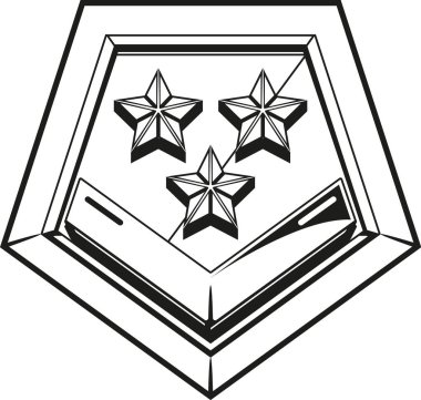 Yıldızlı siyah-beyaz savaş rozeti