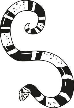 Siyah-beyaz yılan ruhani sembolü