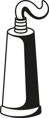 Ağız temizliği için siyah-beyaz diş macunu.