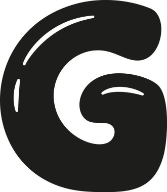 G harfi İngiliz alfabesi siyah