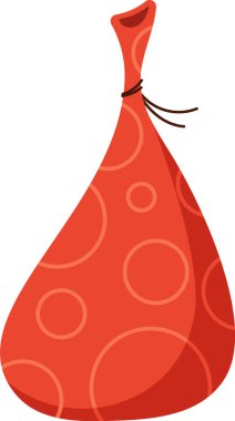 Noel Baba, kırmızı hediye çantası.