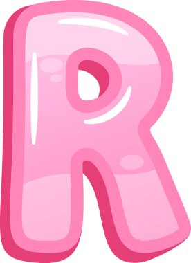 R balon yazı tipi İngiliz alfabesi