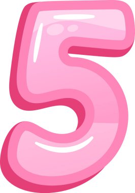 Parlak pembe beş numara.