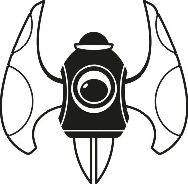 Yıldızlararası yolculuk için siyah-beyaz uzay gemisi