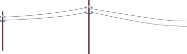 Electric power supply pillars row