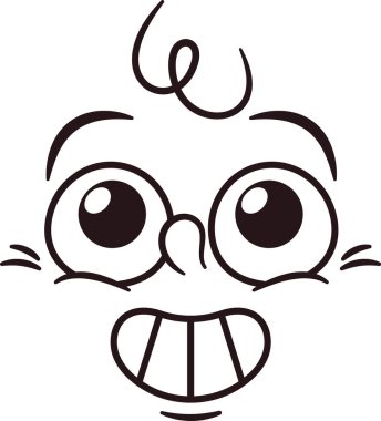 Positive caricature face expression