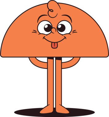 Semicircle geometric figure with emotion