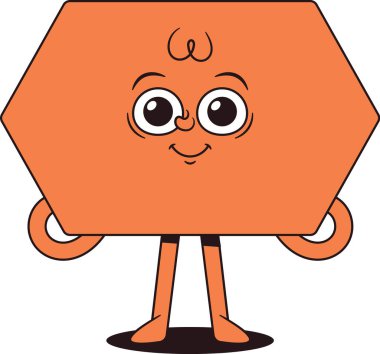 Hexagon geometric figure funny character