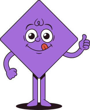 Rhombus geometric figure gesturing thumbsup