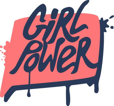 Girls power street art lettering