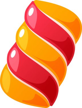 Renkli kıvrımlı şekerleme