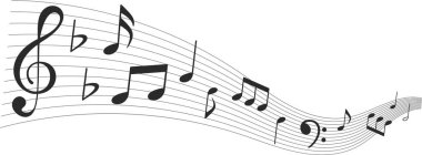Müzik notaları dalga desenleri