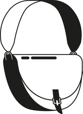 Siyah-beyaz saplı zarif debriyaj