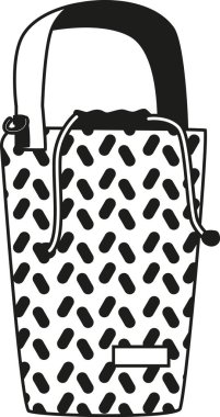 Siyah-beyaz zarif el çantası bayan aksesuarı.