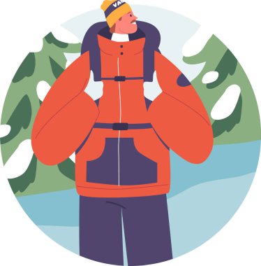 Sırt çantasıyla gezen adam