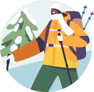 Dağcılık sporunu seven bir adam