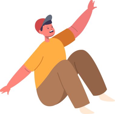 Neşeli yüzlü mutlu çocuk