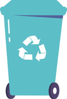 Çöpler için mavi konteyner